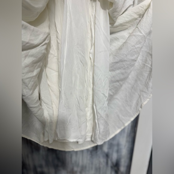 NWT- A.REN Candace 100% Linen Off-White Maxi Dress Size Medium - Picture 8 of 14